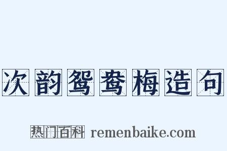 次韵鸳鸯梅造句是什么意思的图片